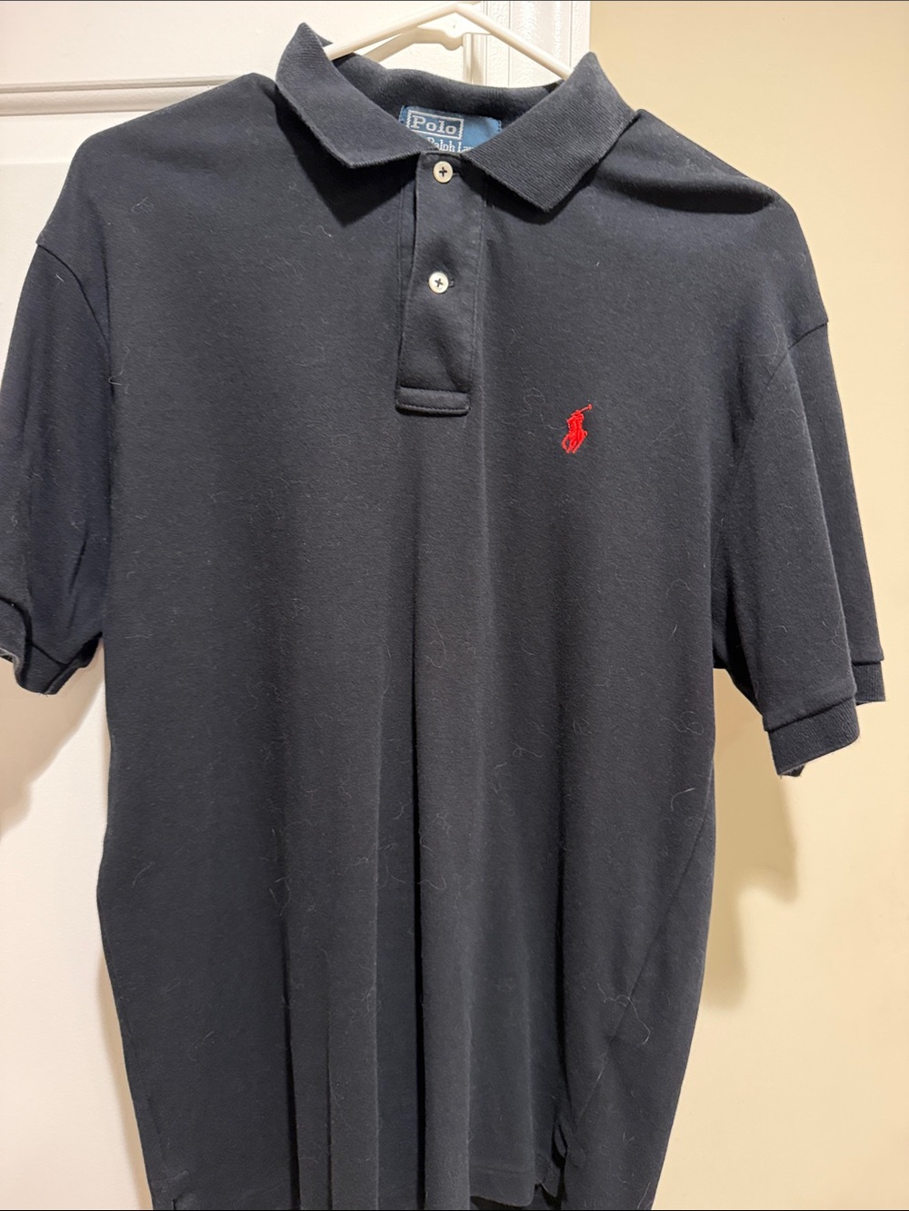 Polo by Ralph Lauren Black Polo with Red Pony Embroidery